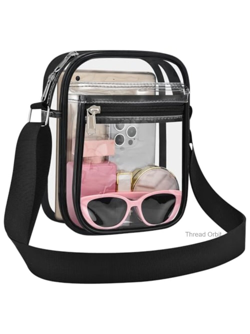Clear Stadium Approved Crossbody Bag PVC Waterproof Messenger Purse